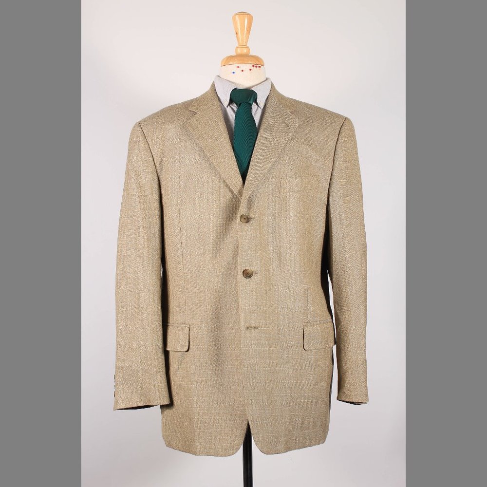 Joseph Abboud 44R Beige Sport Coat G639